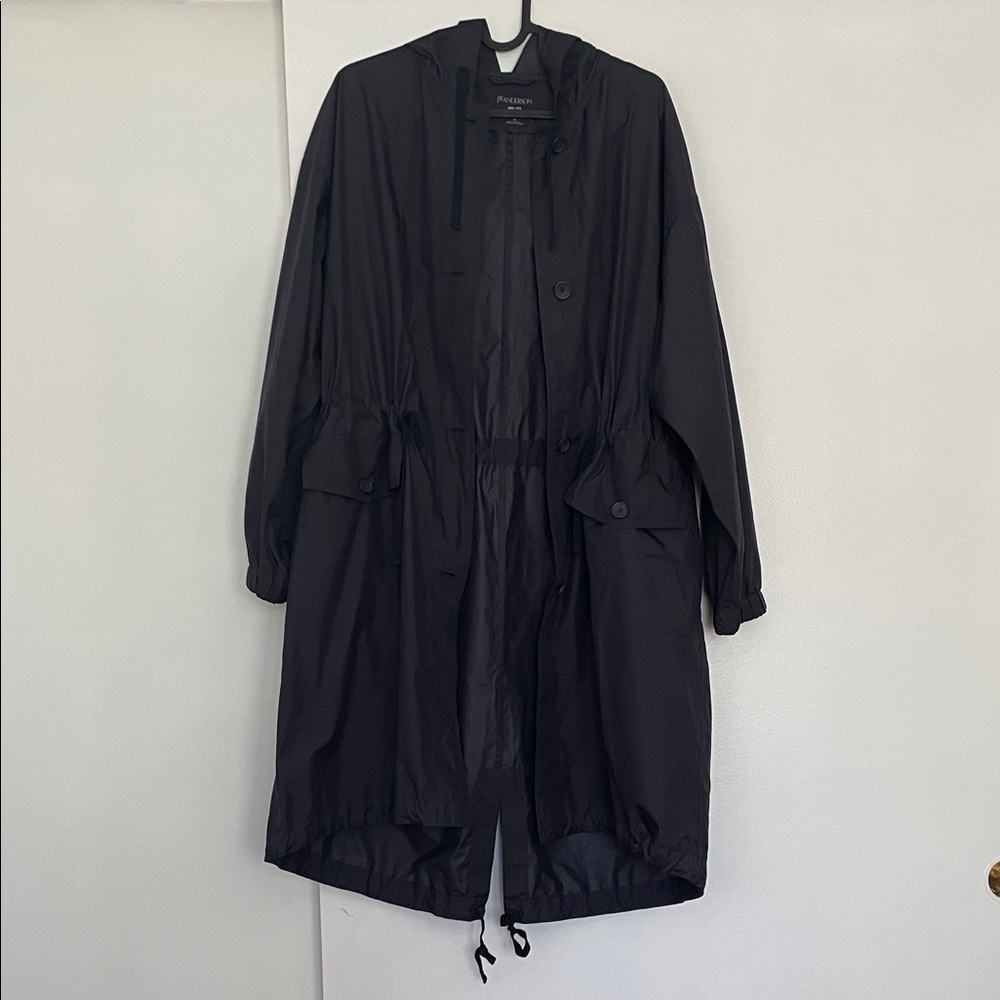 JW Anderson x Uniqlo Dark Blue Hooded Windbreaker with Packable Pouch